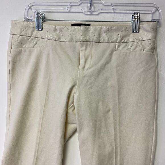 Cynthia Rowley Dress Pants Cream White Cropped Size 2 - Picture 3 of 12